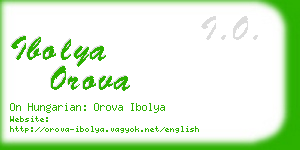 ibolya orova business card